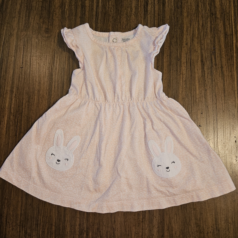 Charming Light Pink Bunny Dress for Kids